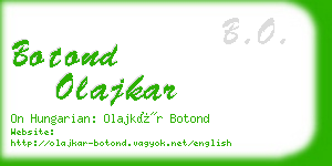 botond olajkar business card